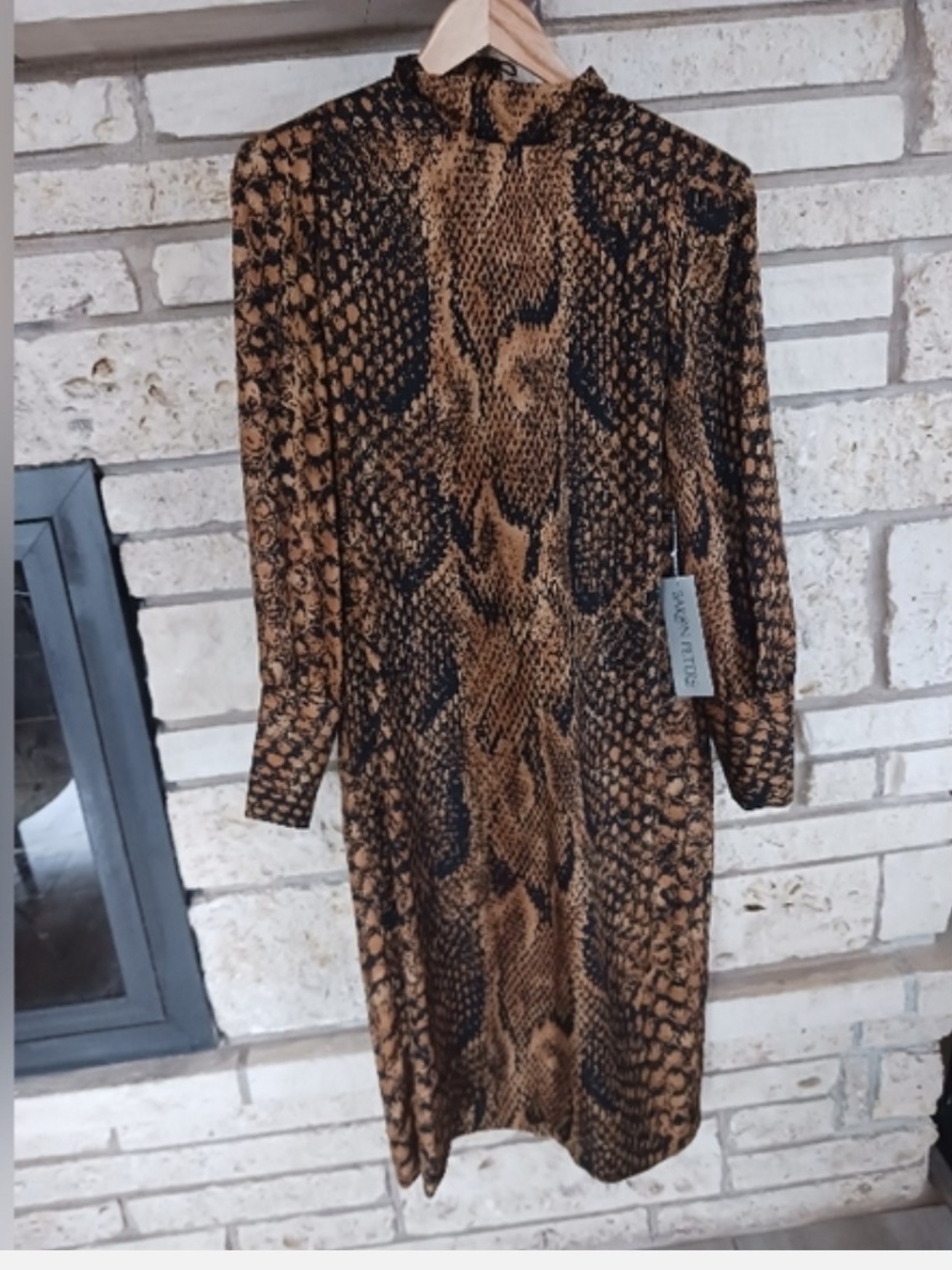 Snake Print Brown Reptile-Style Pet Habitat Cover Size 14 Baron Peters Vintage